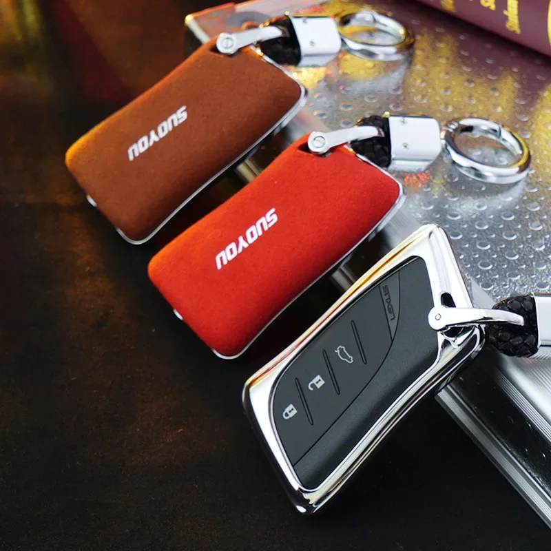 2024 Fashion Car Key Case Fur Wallet Wallet Key Chain for Lexus ES200 ES260 ES300h LS350 Car Accessories Key Pack High Quality