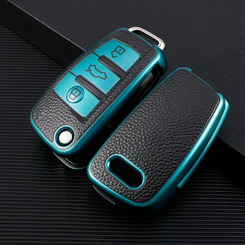 Car Folding Key Cover Case Fob Holder for Audi C5 C6 R8 A1 A3 A4 A5 A6 A7 Q3 Q5 Q7 S6 B6 B7 B8 8P 8V 8L TT RS RS3 S3 Sline