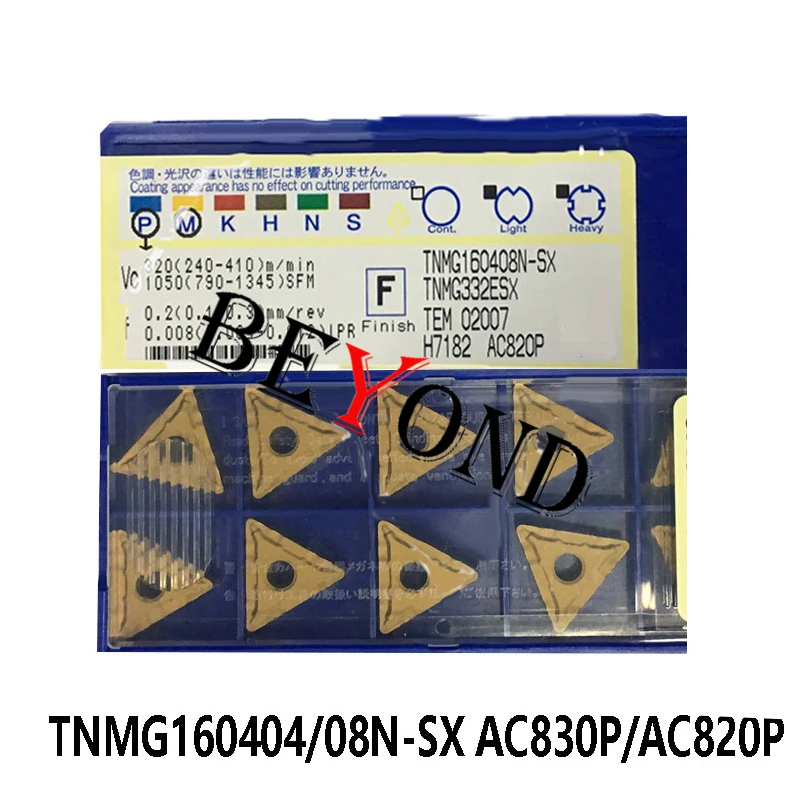 TNMG160408N-SX AC820P AC830P 100% Original Carbide Inserts TNMG160408 TNMG 160408 Lathe Cutter CNC For Steel 10pcs/box