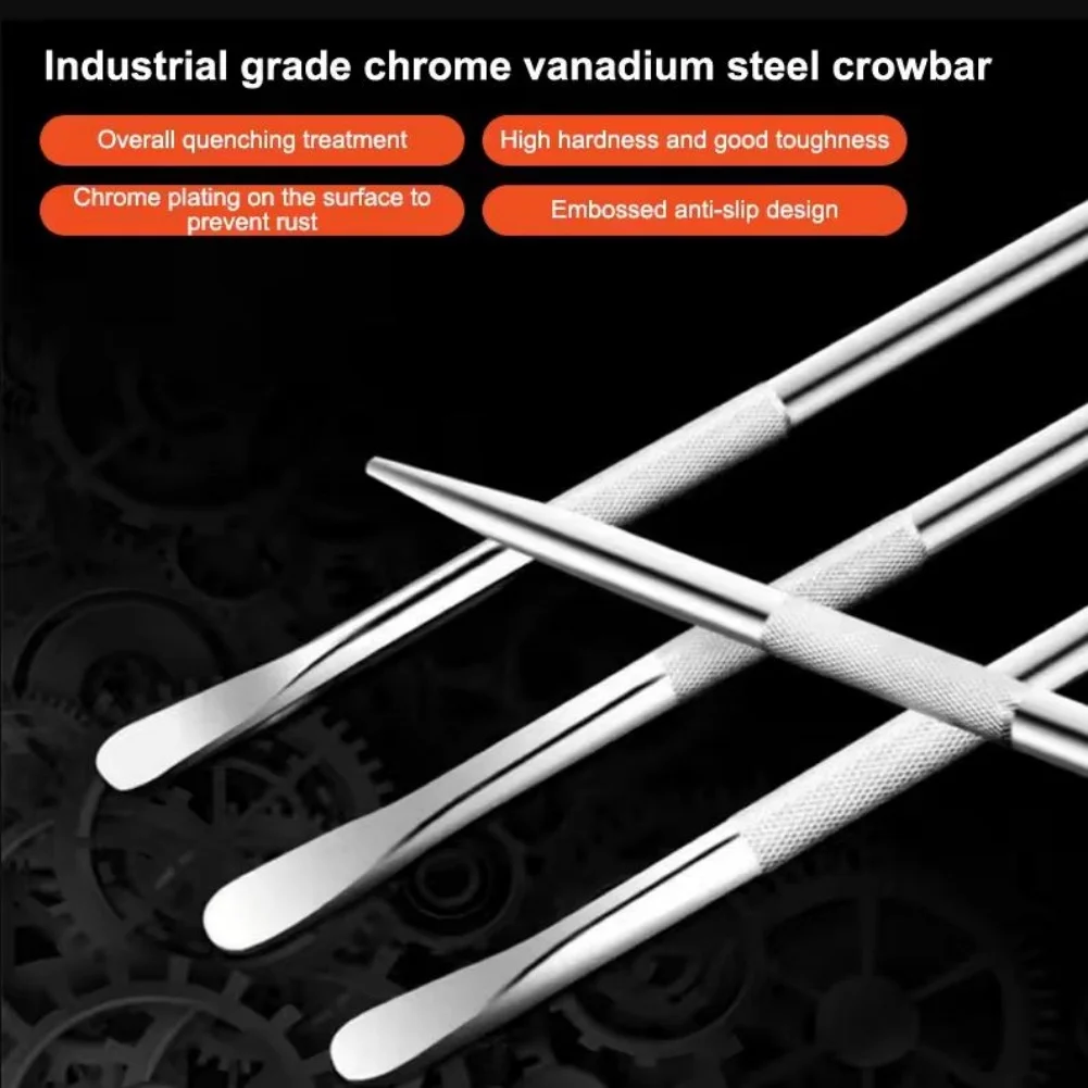 

Промышленный сверхмощный лом, монтировка из хромованадиевой стали, кованая для максимальной прочности и долговечности.