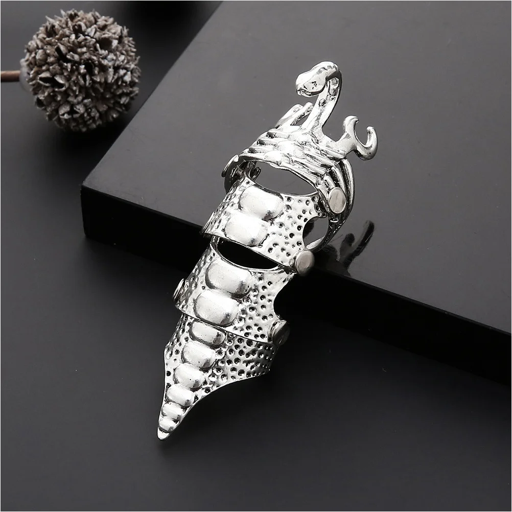 Adjustable Scorpion Finger Ring Vintage Punk Style for Men Women Open Wrap Band Ring Statement Jewelry Scorpion Rings
