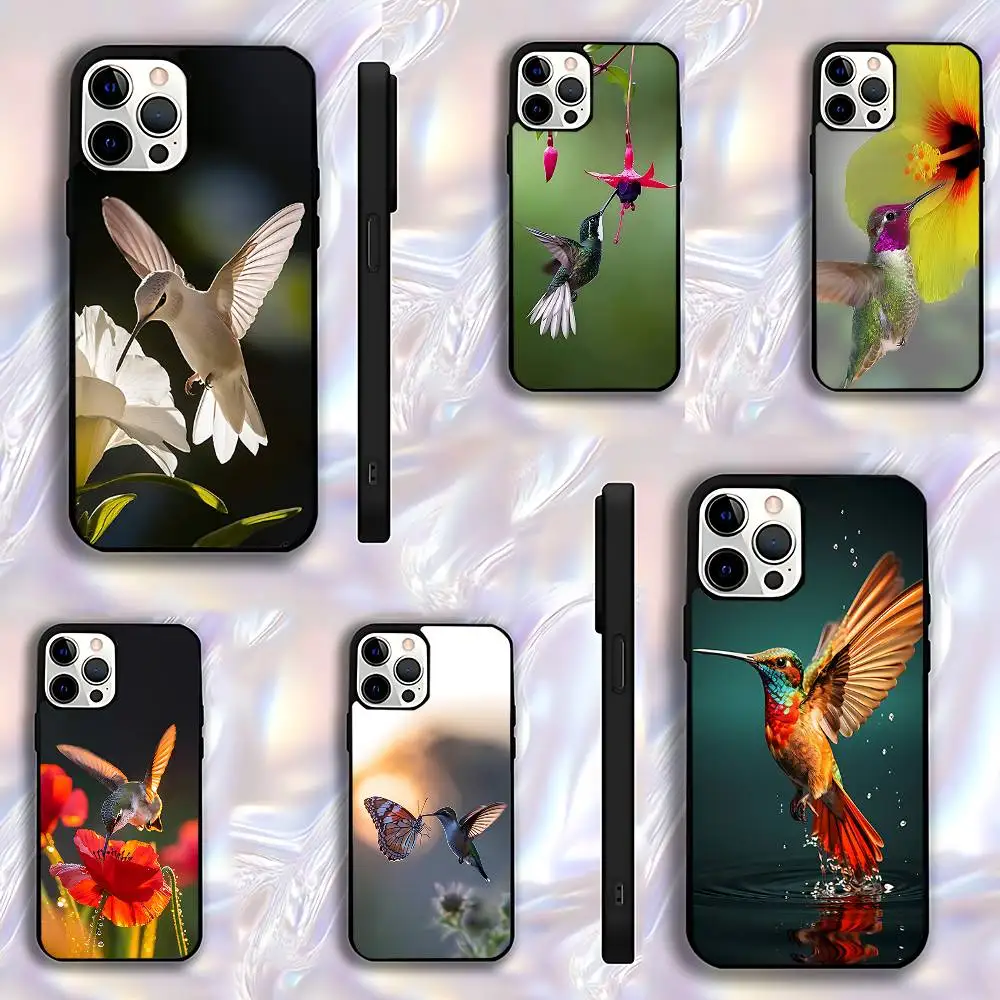 

H-Hummingbird-ES bird Phone Case For iPhone 17,16,15,14,13,12,11,Pro,Max,Plus,E,Air,Mini Protective Black Cover