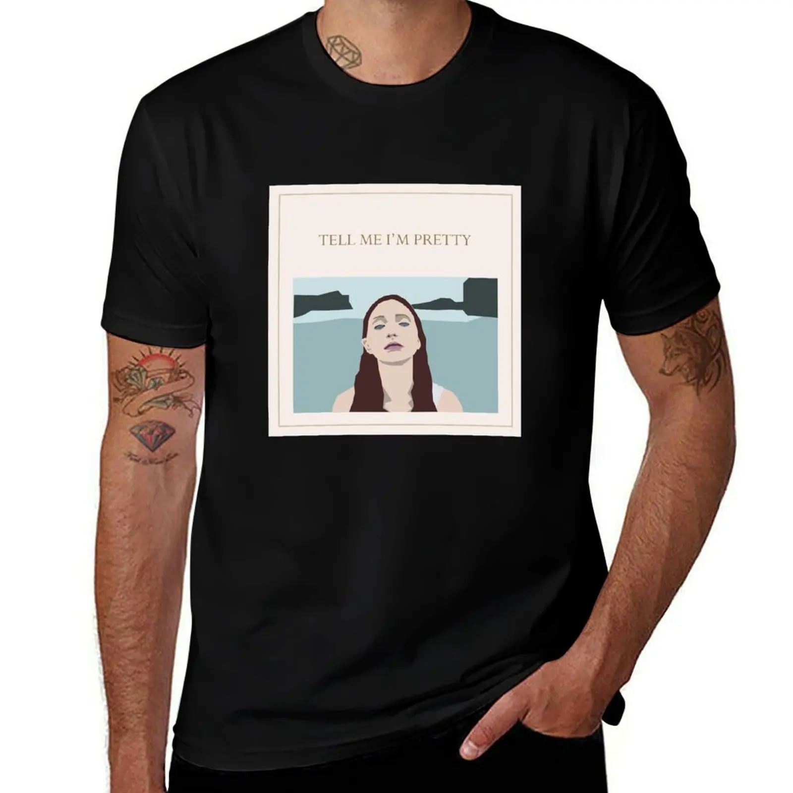 

tell me im pretty - cage the elephant T-Shirt man t shirt designer t shirt custom print t shirt man cotton T-Shirt