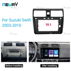 For Suzuki Swift 2003-2010 10.1Inch Car Radio Fascia Frame 2-din Dash Install Trim Kit Stereo Dashboard For Tape Recorder Audio