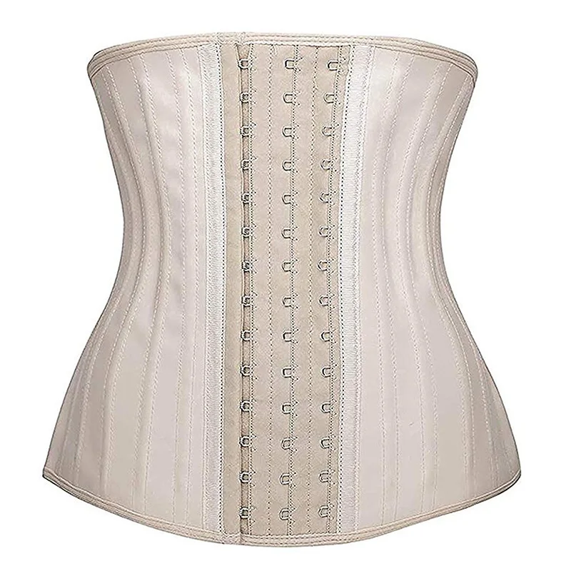 Cross-border popular 25-bone glossy latex corset sports sweat waist belt Latex postpartum abdominal belt