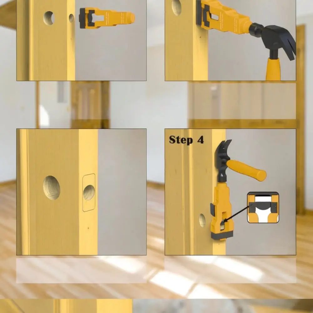 Woodworking Mortise Jig Tool Door Lock Slotting Template Carpentry Hardware Installation Chisel Locator Kit
