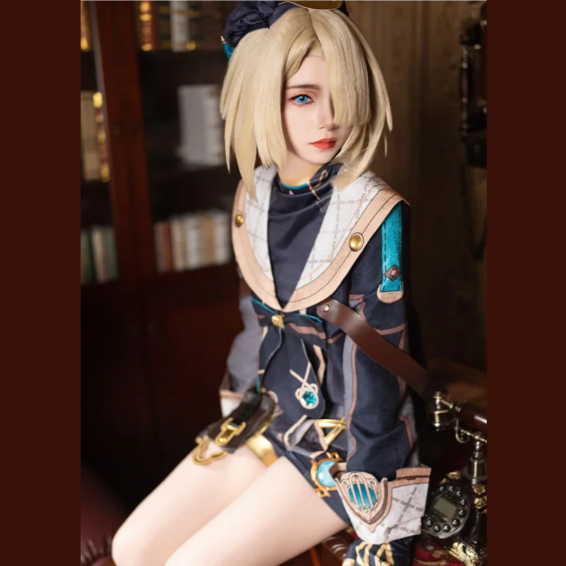 Genshin Impact New Arrival Freminet Cosplay Costume Freminet Cosplay Wig Uniform Outfits halloween Cosplay Costume With Hat Prop view 4