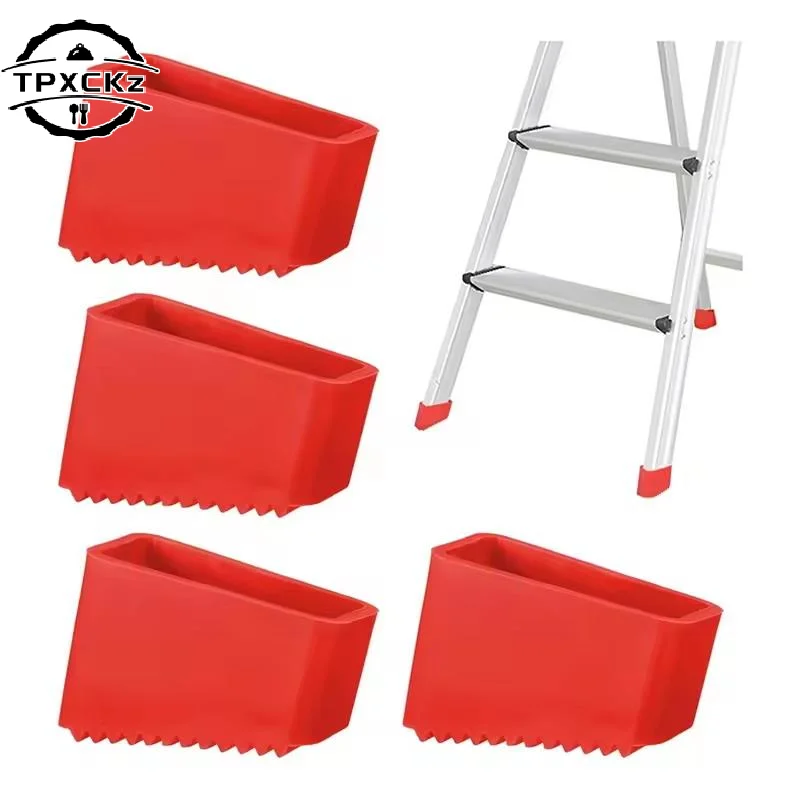 2/4pcs Step Ladder Feet Covers Versatile Ladder Leg Covers Non-Skid Ladder Pads Rubber Foot Pad Insulating Foot Sleeve
