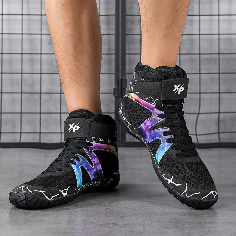 New High Top Breathable Boxing Shoes Men Women Professional Wrestling Sneakers Light Weight  Athletic Sneakers