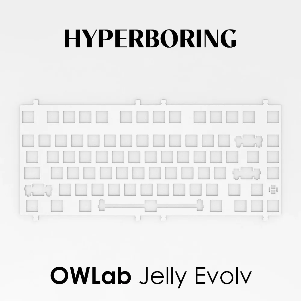 OWLab Jelly Evolv Positioning Plate for Mechanical Keyboard Pp Pc Fr4 CF Double Blocker Plate Mount Custom Keyboard Accessories