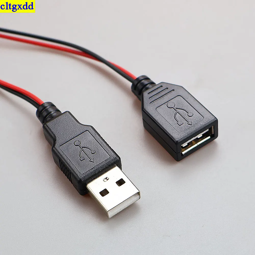 Cltgxdd 암수 플러그 소켓 커넥터 터미널 케이블, USB 2.0, 2 핀 전원, A 타입, DIY 키트, XH2.54, 1 개