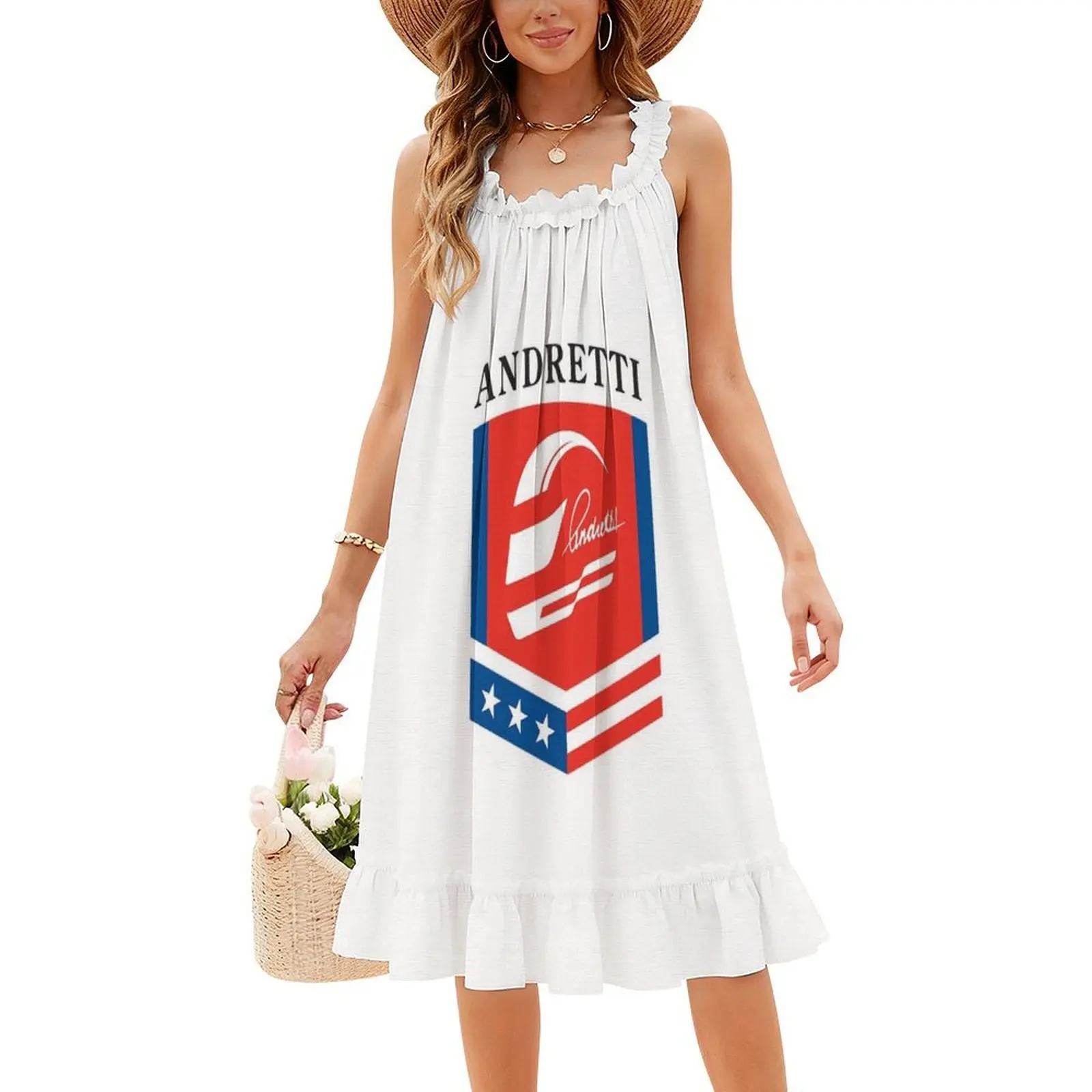 Copandretti Autosport Mini abito stile preppy per donna A-Line vestibilità ampia Abito da giorno casual Indycar Racing Indy Indianapolis Indy