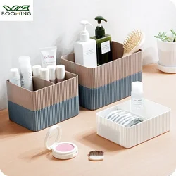 Contenedor de almacenamiento para el hogar, rejilla de plástico, caja de almacenamiento de artículos diversos de escritorio, organizador de maquillaje, contenedor de armario de cosméticos, oficina, baño, uso doméstico