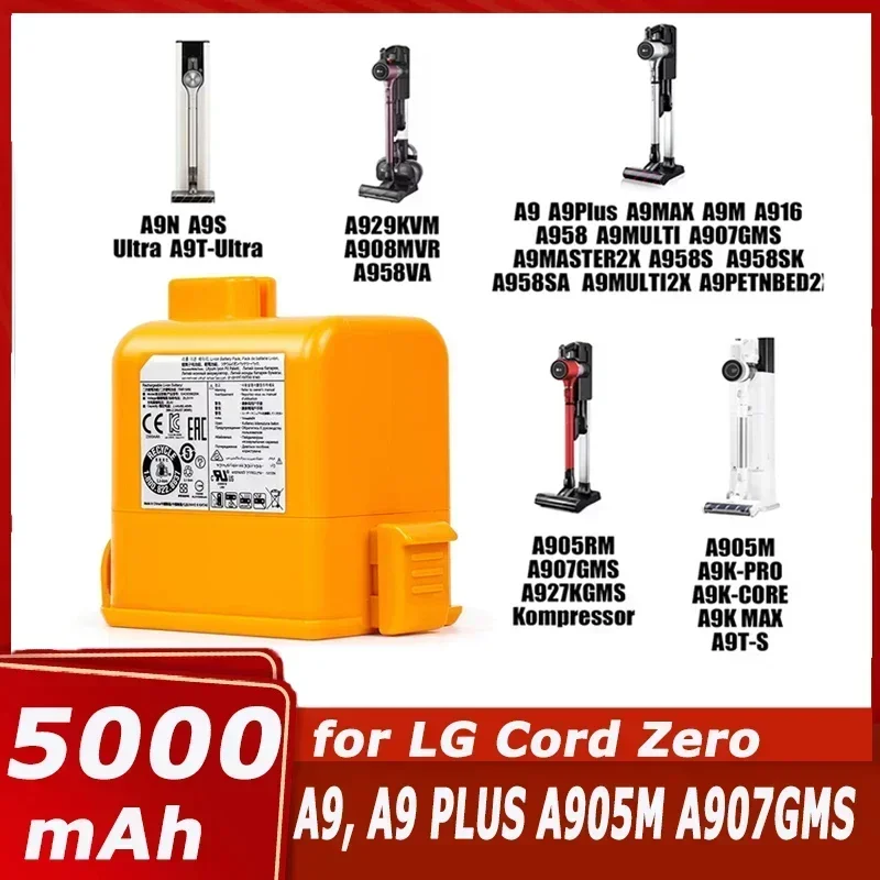 

Аккумулятор большой емкости EAC63382208 EAC63758601 для LG Cord Zero A9 Plus A9 Max A9K Pro A9M A9MASTER2X A9MULTI A9MULTI2X A9PETNBE