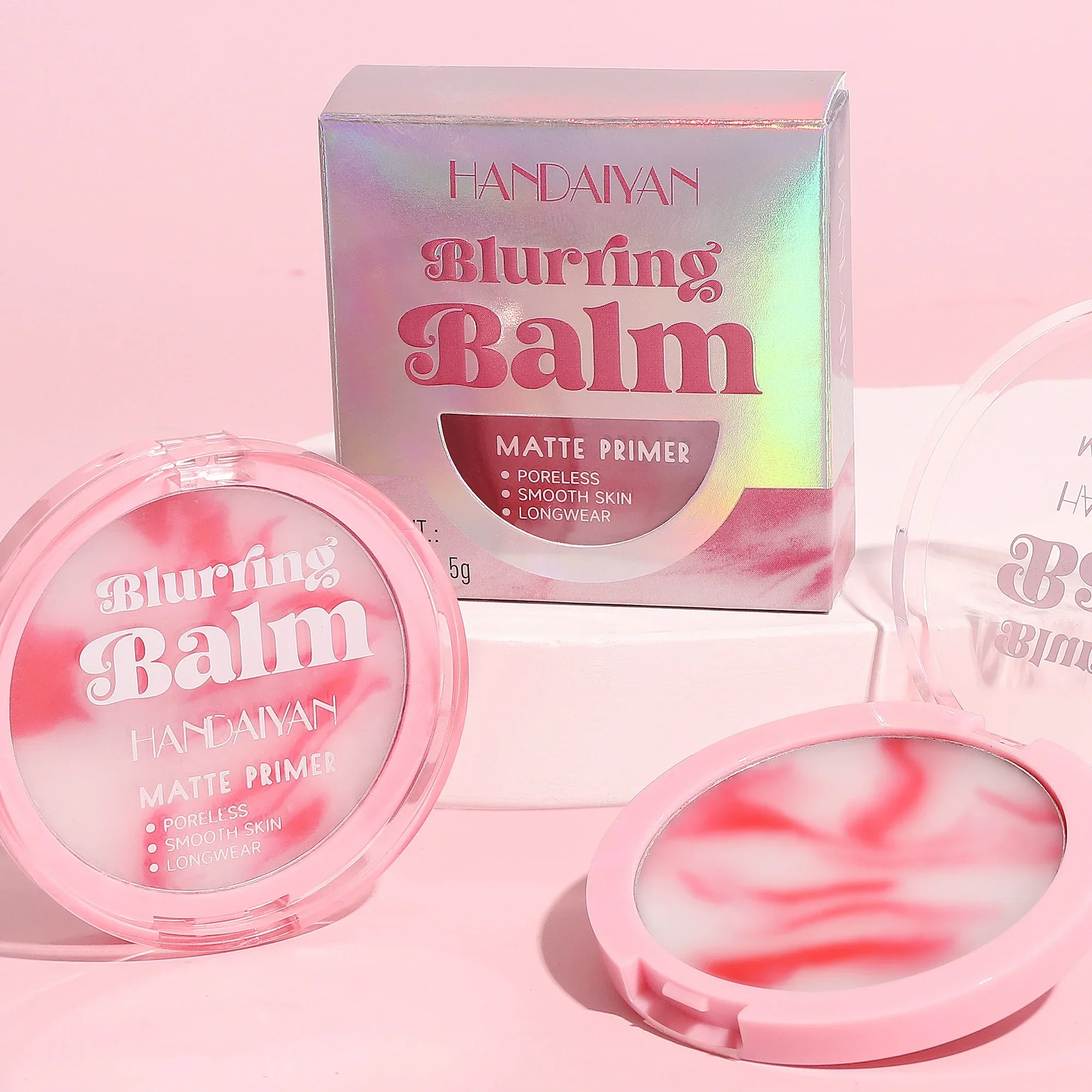 بودرة خافي عيوب طبيعية فائقة النعومة ومضغوطة مقاومة للماء، مستحضرات تجميل للوجه تدوم طويلاً