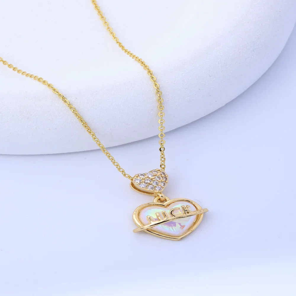 قلادة جميلة للنساء - سلسلة الترقوة المصنوعة من الفولاذ التيتانيوم، قلادة صيفية فاخرة، هدية متعددة الاستخدامات وخفيفة الوزن، مقاومة للبهتان