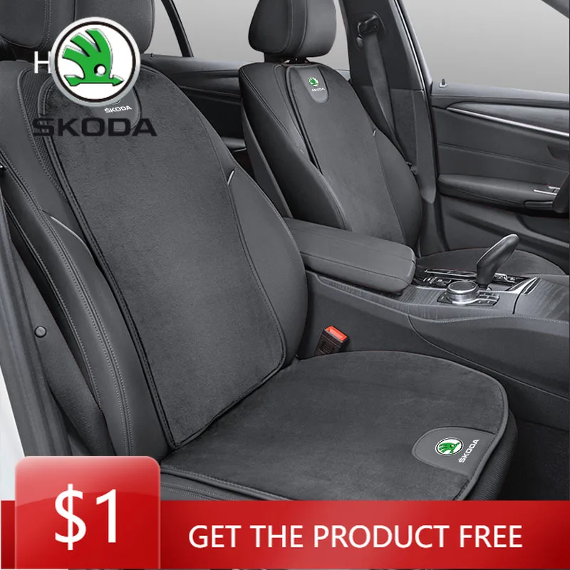 

Car Sticker Car Seat Cover Backrest Pad Cushion Plush Interior Accessories For Skoda Octavia Superb Rapid Kodiaq Karoq Fabia Kam