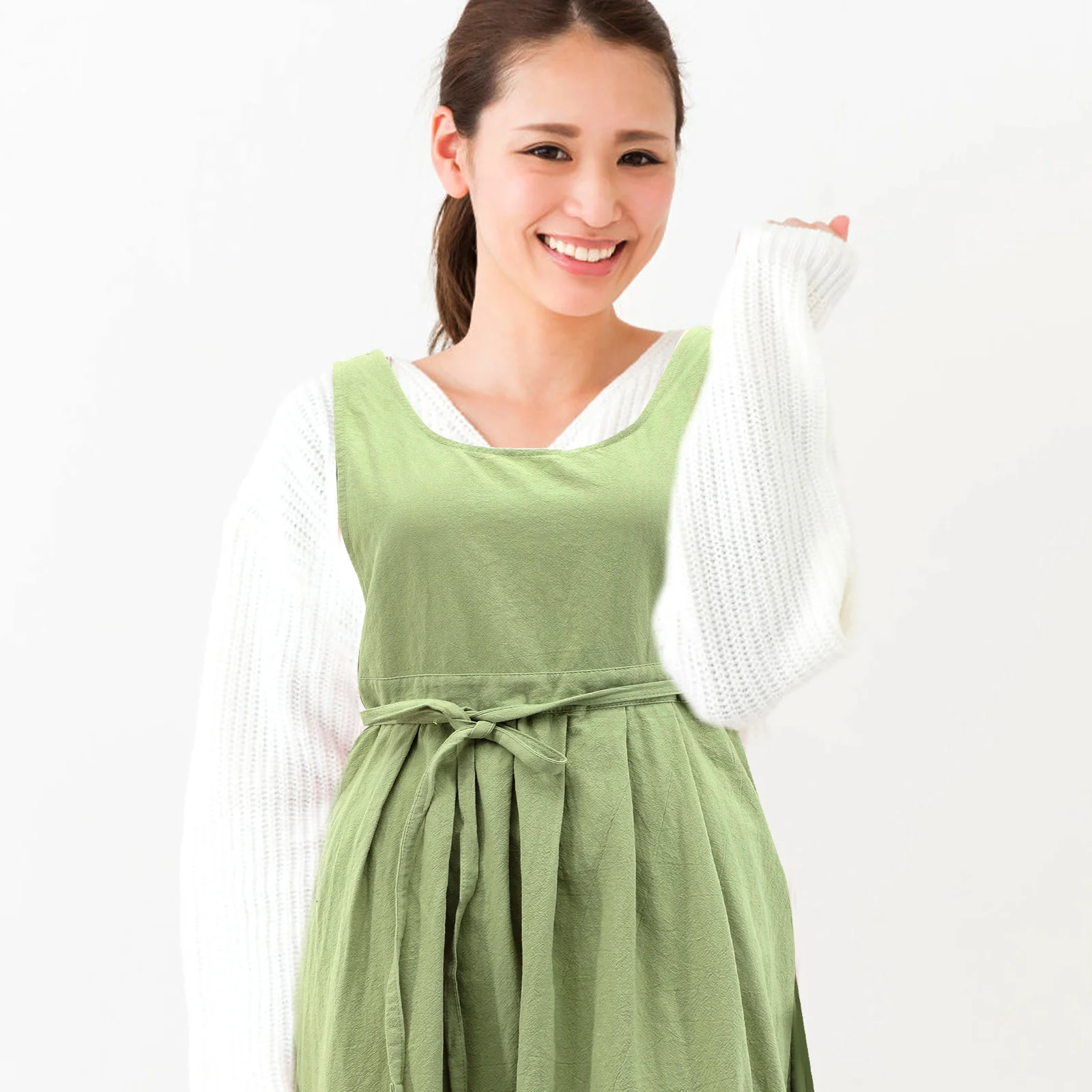 

【】Kitchen Cooking Apron Workwear Apron Oil-Proof Washable Chef Baking Cafe Gardening Painting Household