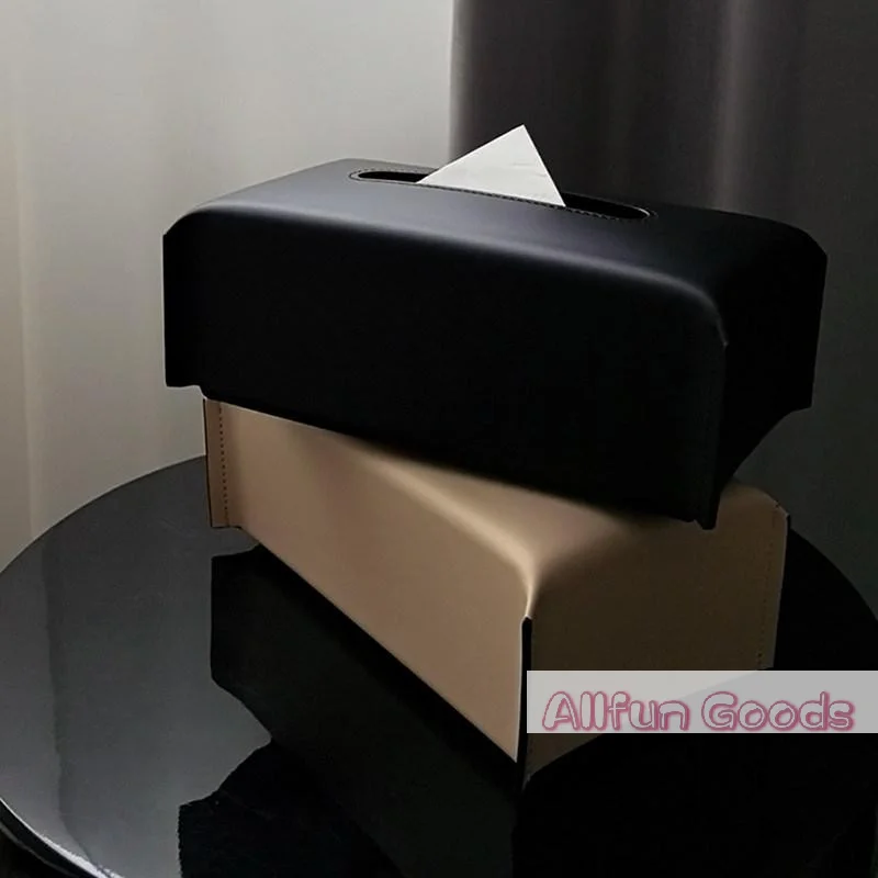 [TG835]Luxury Tissue Box Leather Napkin Case Paper Cover Living Room Tissue Paper Holder Desktop Home Tabletop Decoration