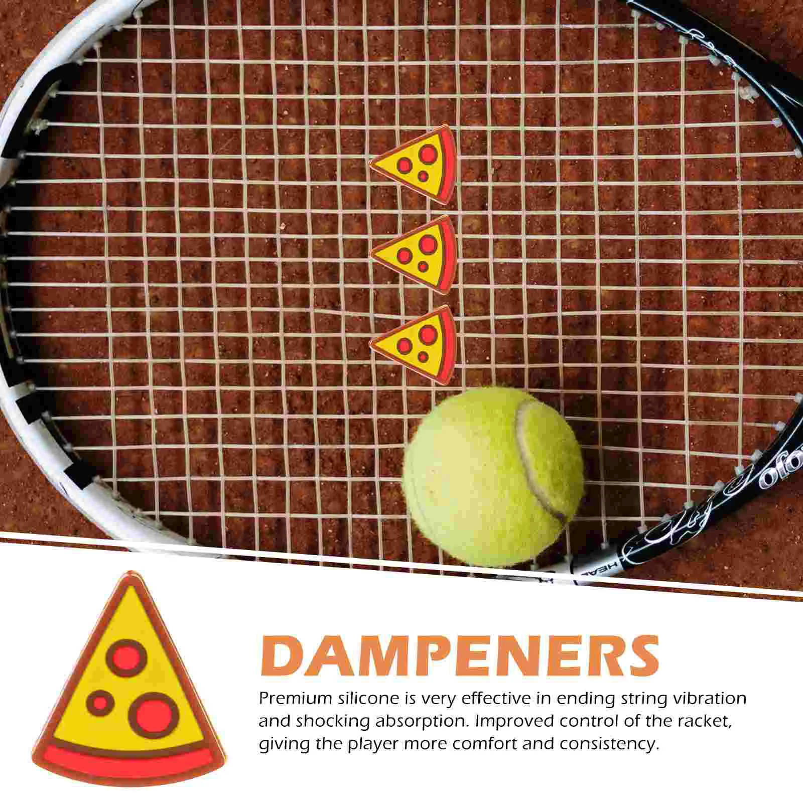 6-delige tennisracket schokdemper Premium siliconen demper Lichtgewicht draagbare tennisaccessoires Geschenken