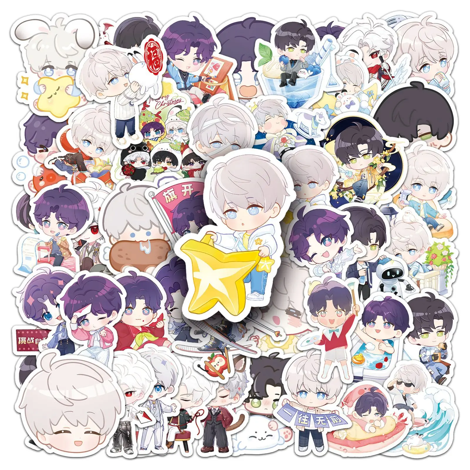 

10/50PCS Q version Love and Deepspace Love Game Stickers Cute Fun Creative Decoration Graffiti Decals Kids Toy for Water Cup