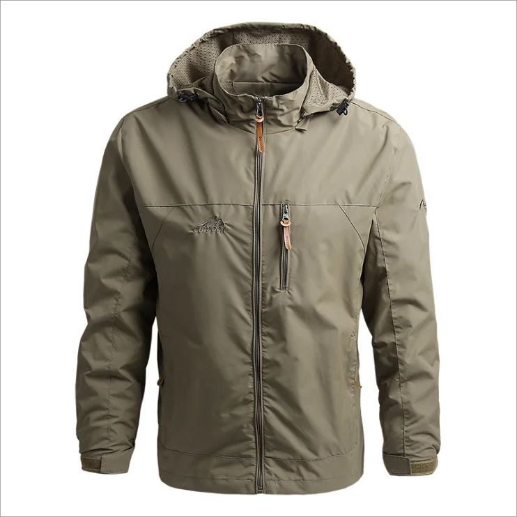 Chaqueta de Camping para hombre, cortavientos impermeable con capucha y cremallera, Softshell, abrigo Cargo, prendas de vestir, invierno, nuevo, 2024