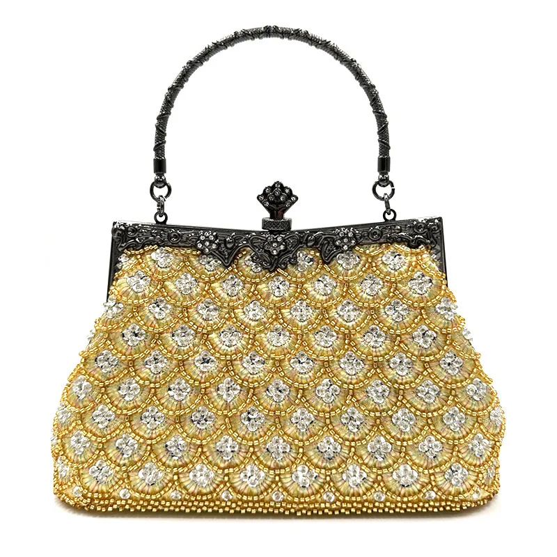 сумка New Retro Handbag Luxury Evening Clutch Bag Embroidered Design Ladies Wedding Evening Party Dinner Bag, Bags for Women