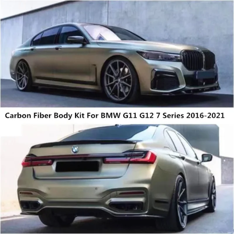 

Real carbon fiber body kit For BMW G11 G12 7 Series 730 740 750 760 2019-2022 front bumper lip rear diffuser side skirt spoiler