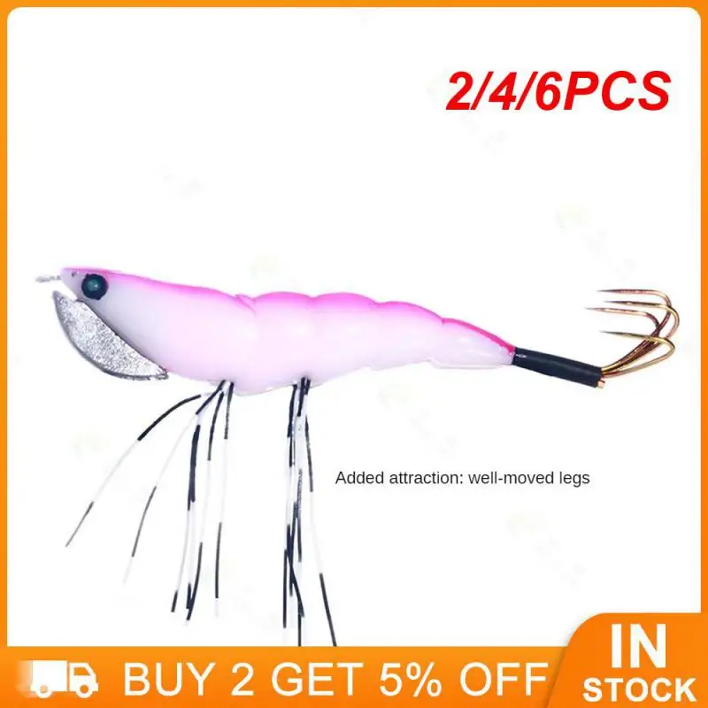 

2/4/6PCS Practical Bionic Lure One-piece Tail Fishing Tool Fishing Artificial Shrimp Baits 12cm-17.2g Portable Luya Bait