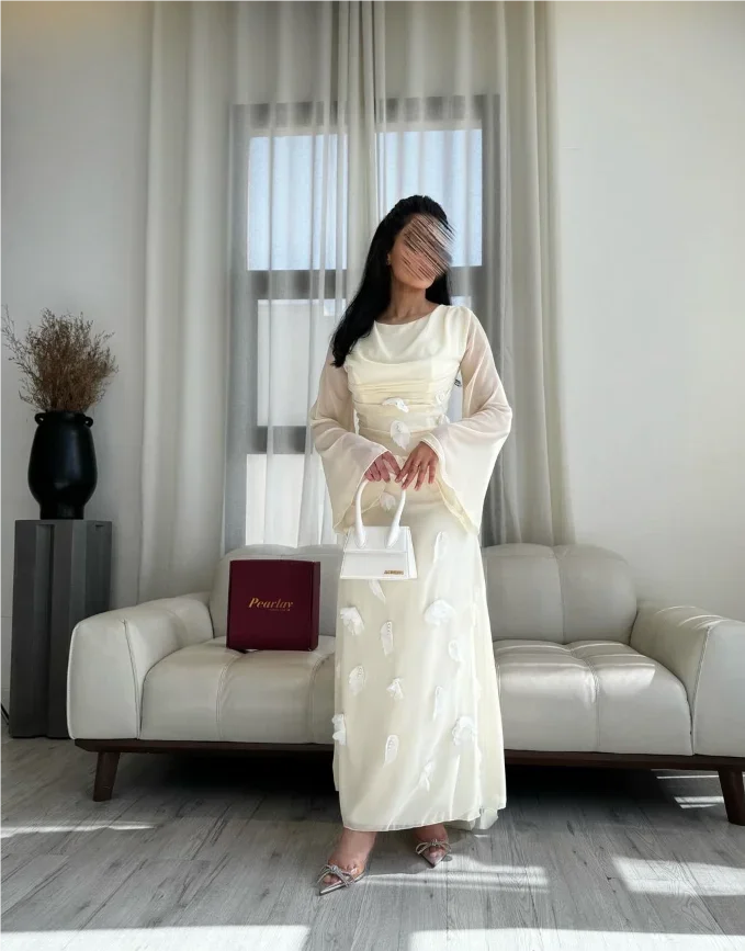 

Customized Ankle Length Grace Full Sleeves Vestidos Para Bodas Mujer Invitada Evening Dresses Vestidos Elegantes Para Mujer ف