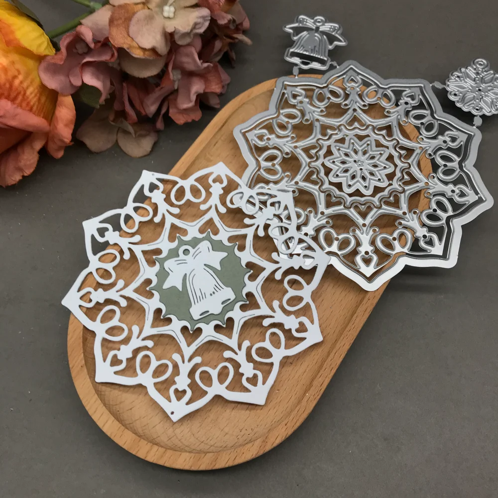 1pcs metal cutting dies cut die mold Christmas Bell Flower Scrapbook paper craft blade punch stencils dies