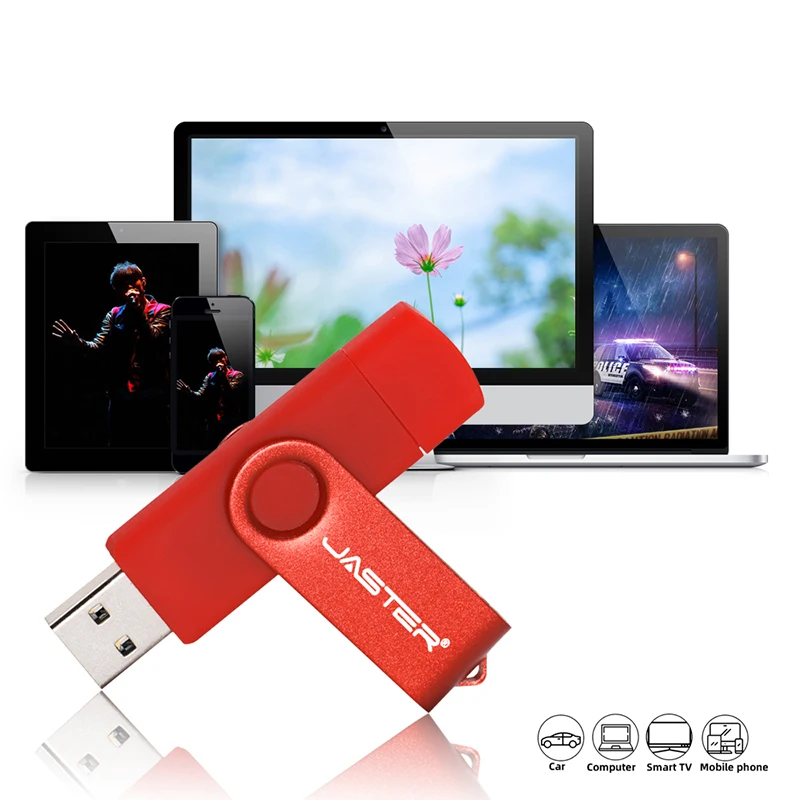 High Speed USB 3.0 Flash Drive 64GB OTG Pendrive for Android Phone Metal Micro USB Stick Creative Business Gifts Pen Drive 32GB