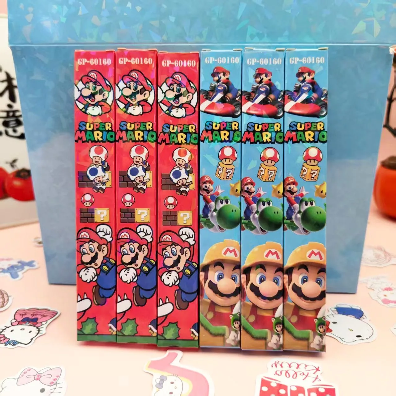 

6/36Pcs Mario gel pen Black Gel Pen Student Writinng Pen Anime Figure Stationery Study Supplies Gift 0.5mm Children's Day Gift