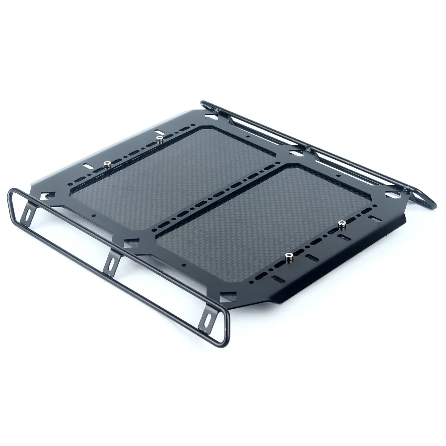 LCX Racing 1/10 RC Crawler Metal w/Carbon Fibre Luggage Tray Roof Rack for Traxxas TRX6 TRX4 Upgrades Parts Accessories