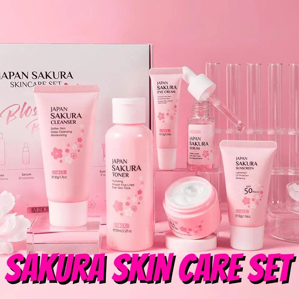 

Sakura Skin Care Set Hydrating Moisturizing Hydrating Eye Cream Face Cream Nourishing Brightening Firming Beauty Skin Care