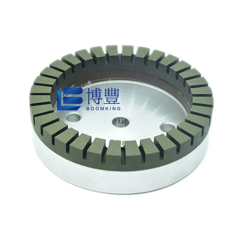 

High speed full segmented Diameter 130 green resin grinding wheels for Doubler/doubling machine Double-sided glass machine