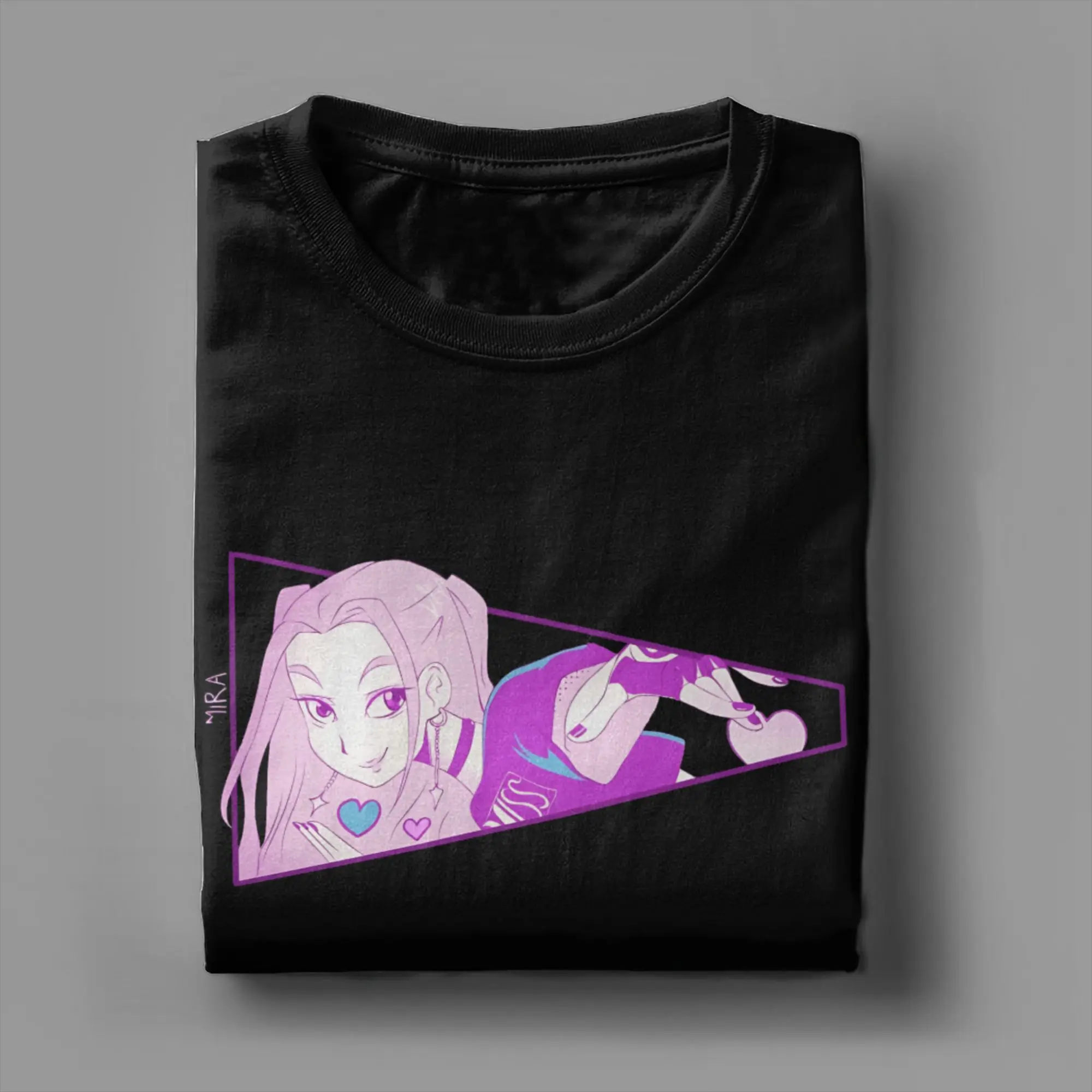 تي شيرت ميرا كيبوب شيطان الصيادين للرجال 100% قطن تي شيرت رائع برقبة دائرية تي شيرت بأكمام قصيرة مقاس كبير