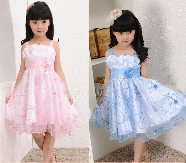 Retail 2018 summer girls dress princess baby clothes kids dress children dress size for 3-10 years