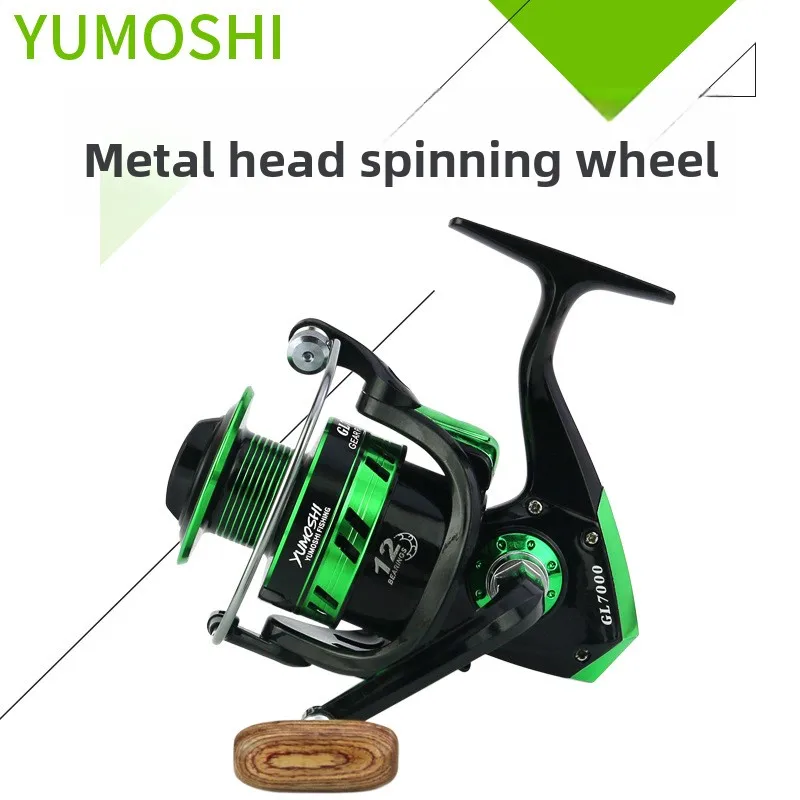 Gl Series Spinning Fishing Reel 12 Ball Bearings 1000 To 7000 Sizes Black Silver Available For Freshwater Saltwater Lure Raft