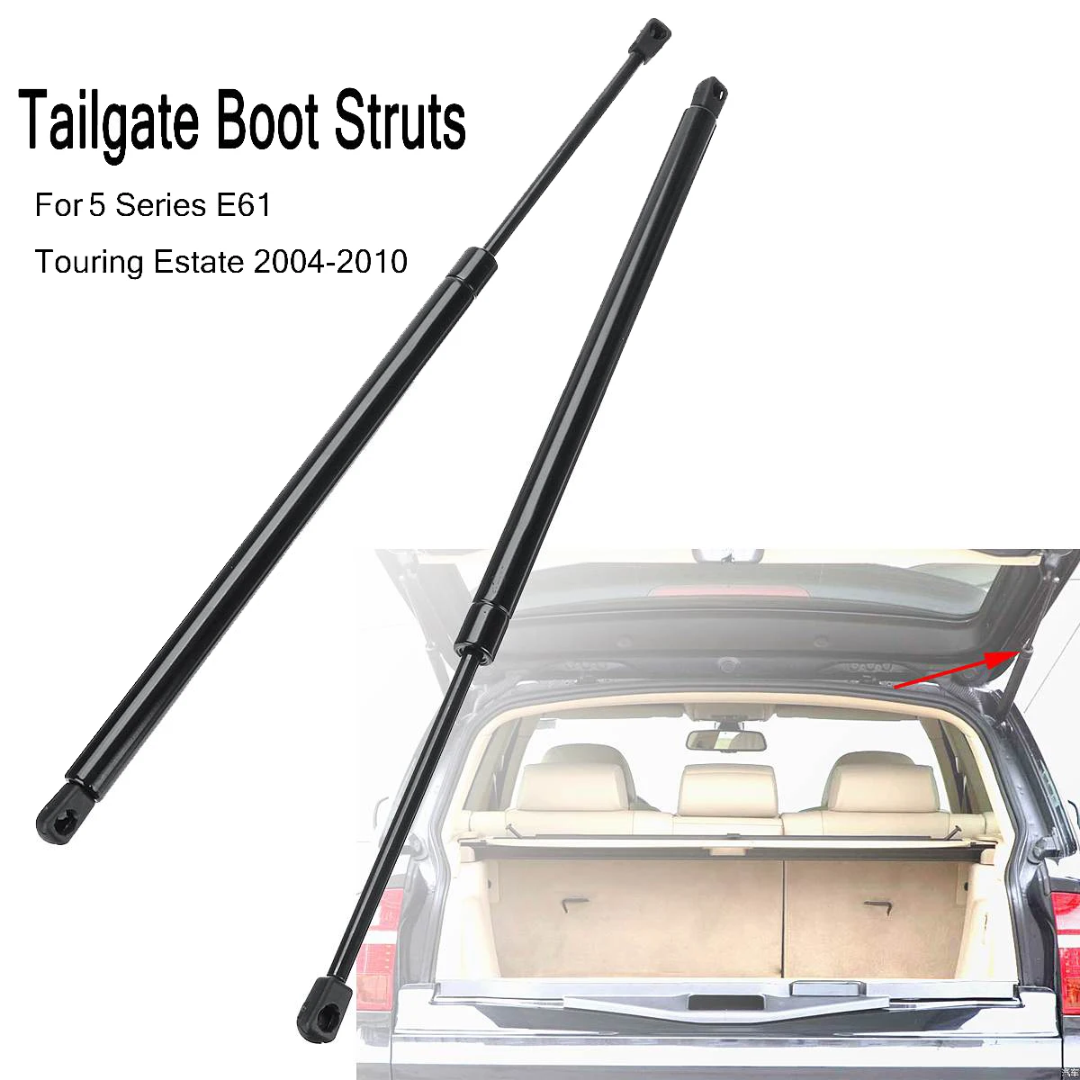 2Pcs Car Rear Boot Gas Lift Support Bar for- 5 Series E61 Estate 2004-2010