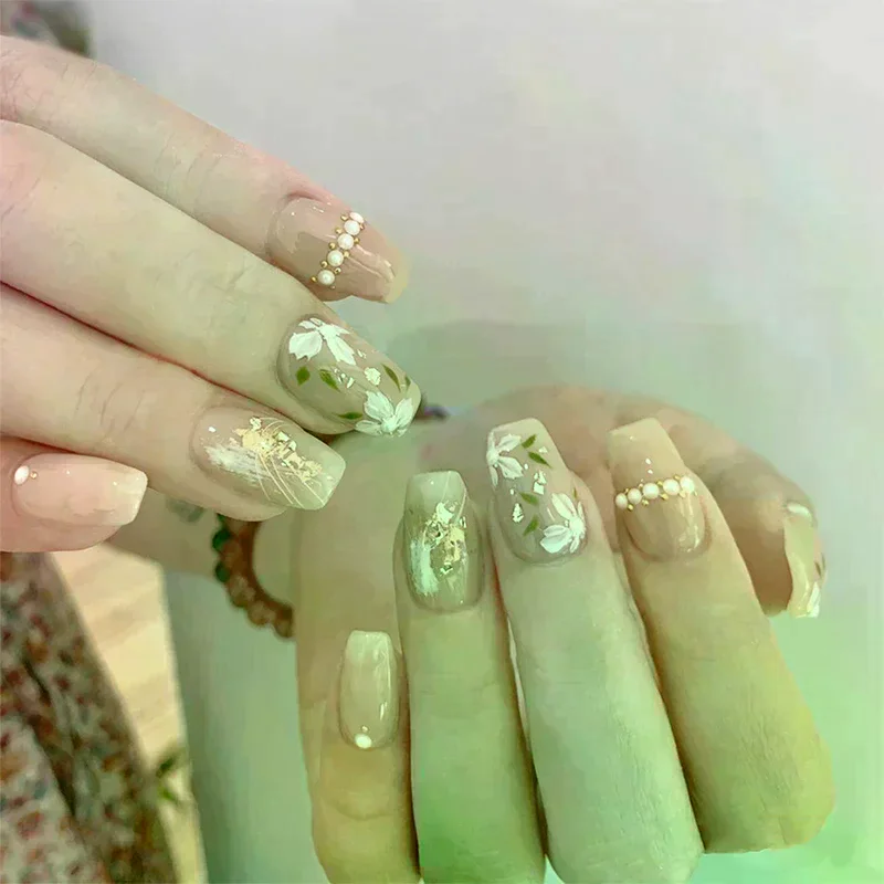 Silicone Nail Art Mold Flower French Style Five-petaled Flowers 3D Relief Nail Template Nail Art Decorations Manicure Tool 1Pcs