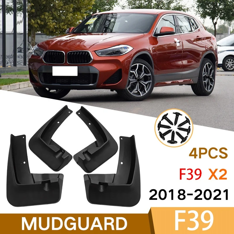 

4 PCS For -BMW X2 F39 2018 2019 2020 2021 Front Rear Car Mudguard Fender Mud Guard Flaps Splash Flap Mudguards