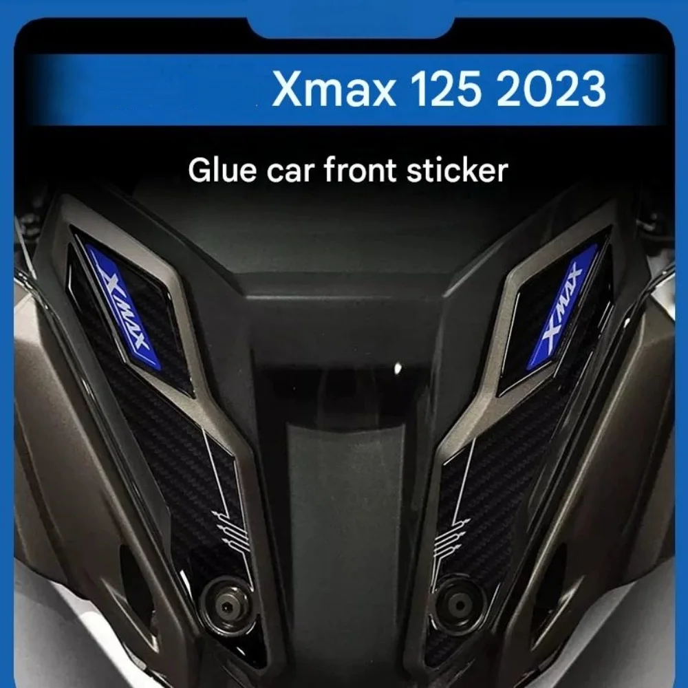 For XMAX 125 2023 Thick Carbon Pattern Full Body Stickers Block Zipper Rubs Flying Gravel Protect Original Paint Mod Parts