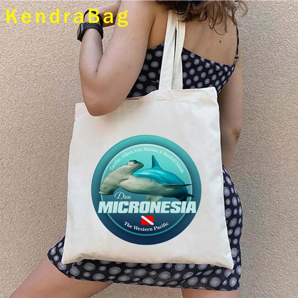 Bolsa Reutilizável para Mulheres, Mapa da Bandeira da Micronésia, Formas Palau, Símbolos Nacionais, Palmeira, Bolsa de Ombro, Shopper Bag, Presentes de Viagem