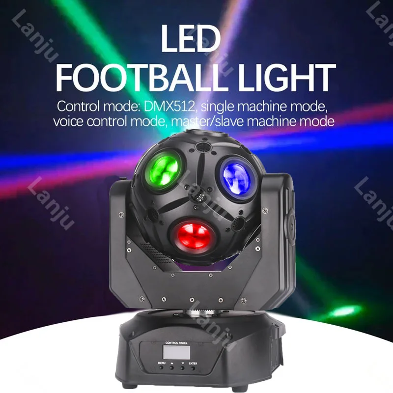 Professional Stage Effect Lighting Disco Party Ball Light DMX 12X10W 4in1 LED Bead Mobile Head Football Lamp Bar dj Lights Games