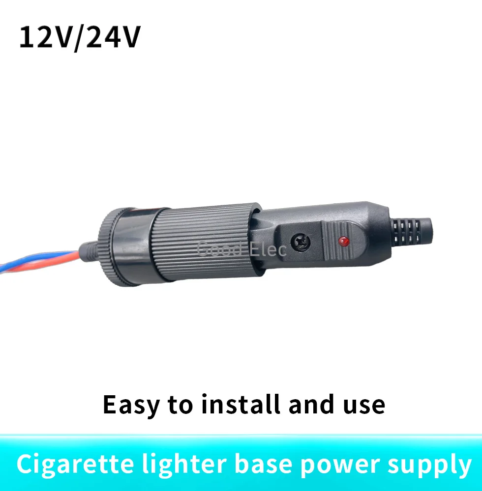 1PCS Car Accessory 12V 24V Female Cigarette Lighter Inline Socket Connector Conversion Plug