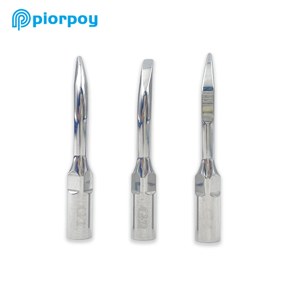 PIORPOY 2Holes/4 Holes Pneumatic Scaler Dental Ultrasonic Air Scaler Handpiece Polishin Tools Teeth Whitening Cleaner 3 Tips