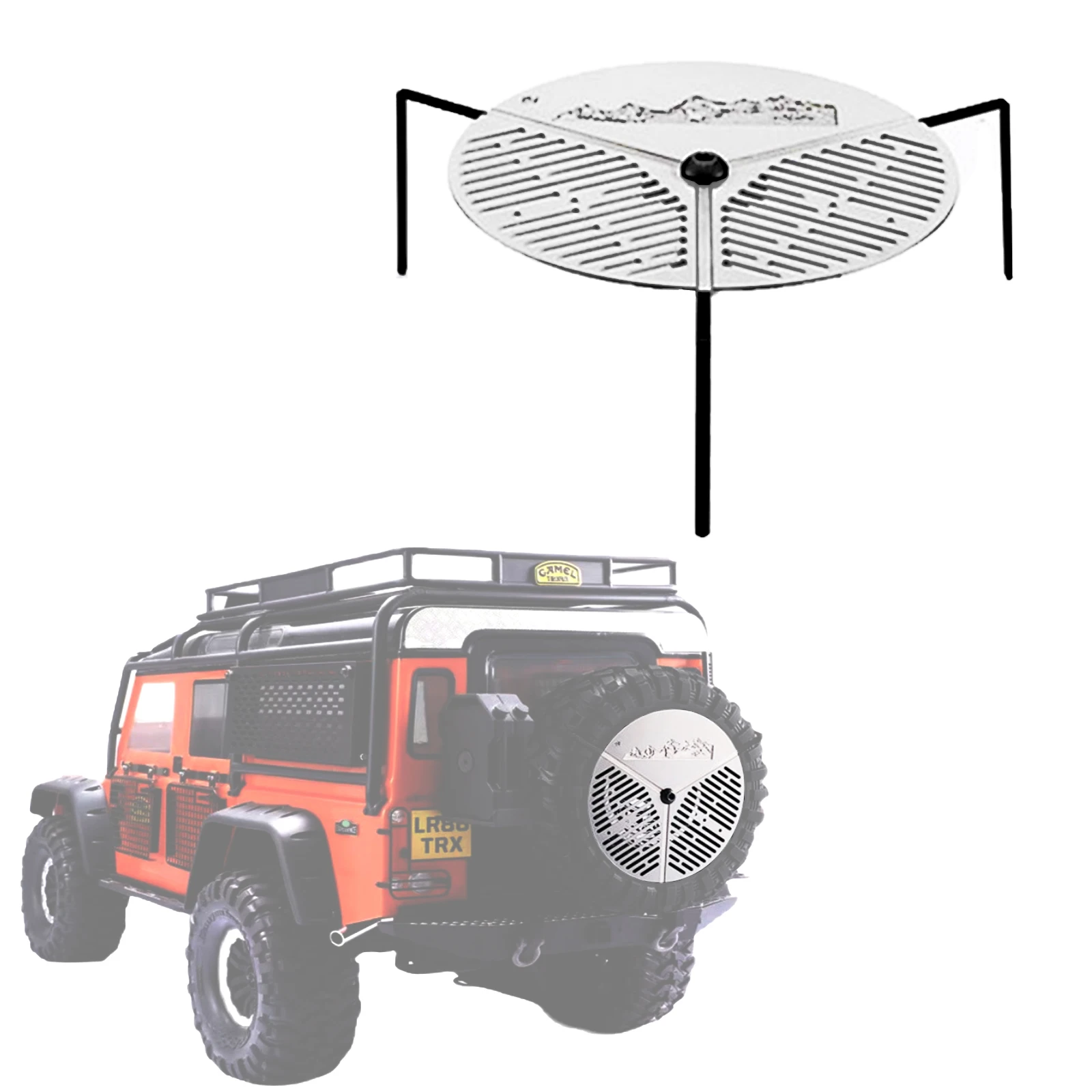 

Metal Spare Tire Cover for 1TRAXXAS 1/10 Defender D90 1:10 RC Crawler Cars Accessories AXIAL SCX10 III UpgradeS