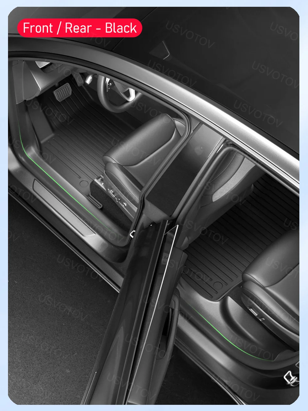 Türschwellenschutz für Tesla Model YL Y L 2026 Zubehör Anti-Kick-Türschwellerschutz Sitzgleitschienen-Polster Kofferraum-Seitenabdeckung Matten – Detail 14