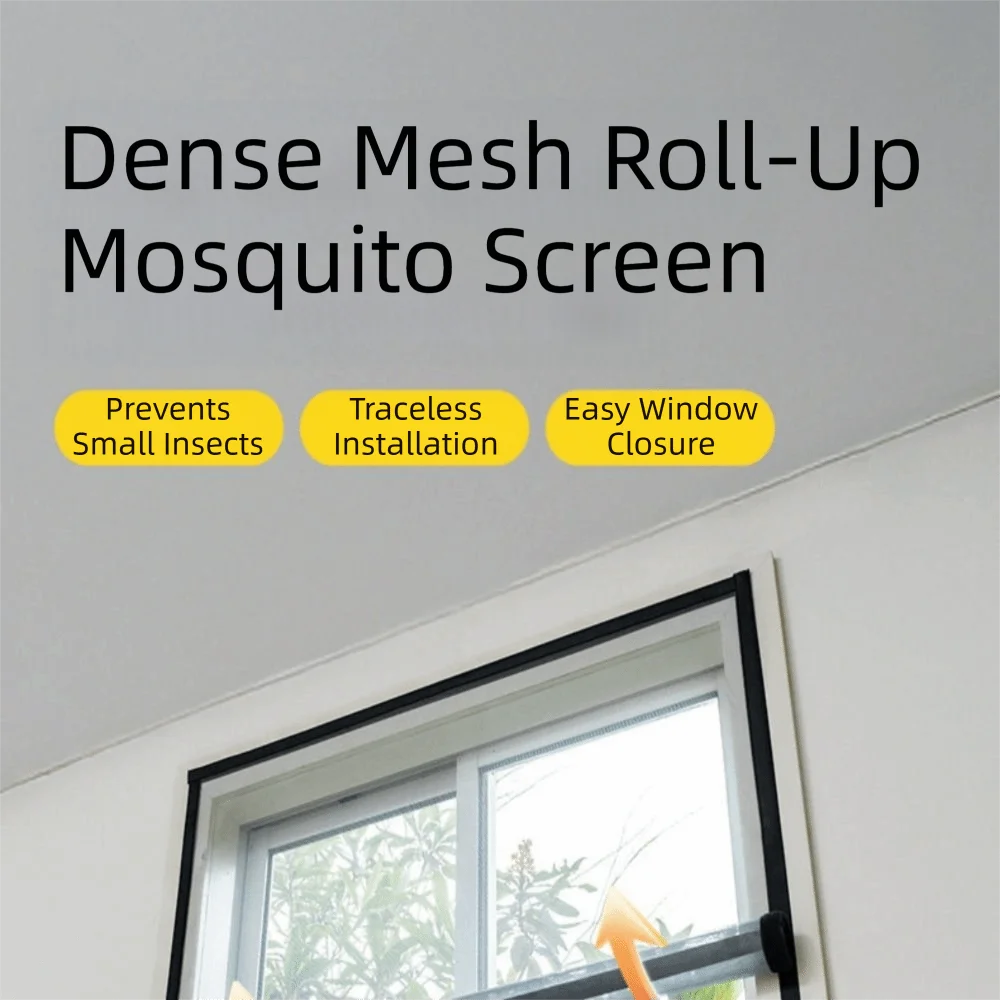 

Self-Adhesive Design Self-Adhesive Window Screen Retractable Mesh Flexible Mesh Retractable Window Screen Durable Magic Tape